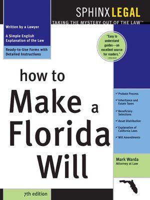 cover image of How to Make a Florida Will, 7e